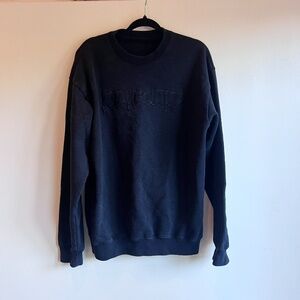 FA Worldwide Embroidered Logo Crewneck Sweatshirt – Black